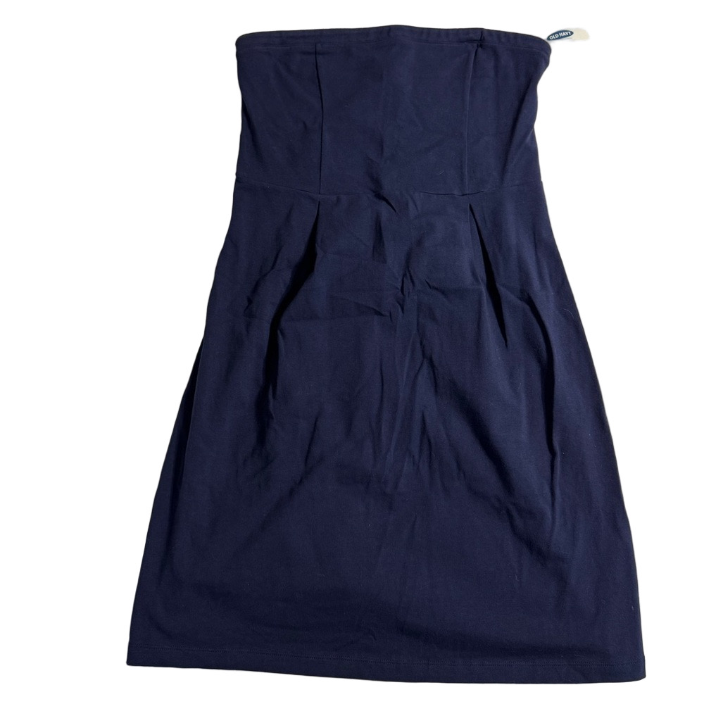 Old Navy Elegant Midi Navy Blue Strapless Dress Woman Lady Size Large Brand New